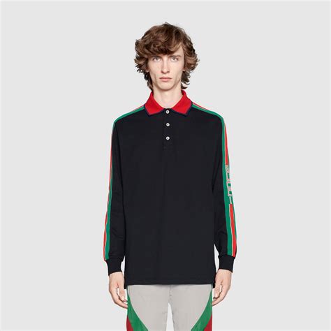 gucci polo neck|gucci long sleeve polo.